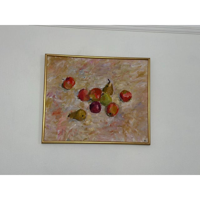 Bente Bjerregaard, Fruit, 1989, Oil on Canvas, Framed For Sale - Image 6 of 18