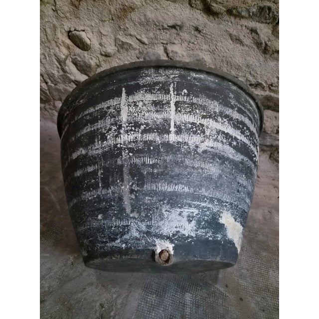 Antique French Rustic Terracotta Wash Trough, Auvergne, 19th Century For Sale - Image 17 of 18