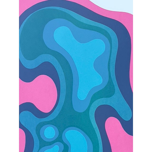 Abstract 1960s Original Henry Baviera Hand-Signed French Lithograph For Sale - Image 3 of 4