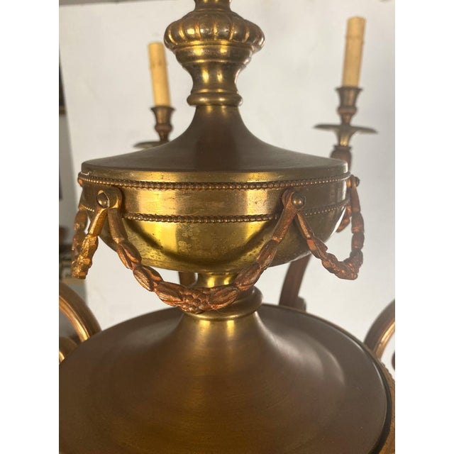 Vintage 8 Light Art Nouveau Style Chandelier For Sale In Los Angeles - Image 6 of 8