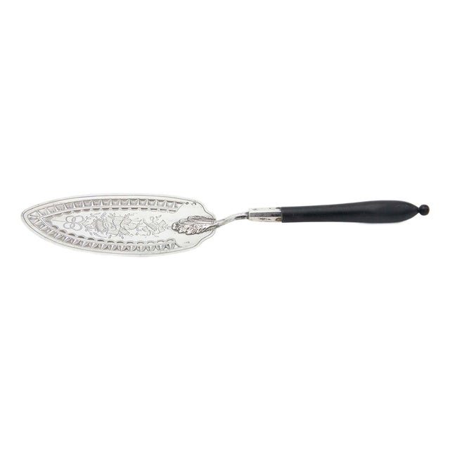 Silver Spatula with Engravings For Sale