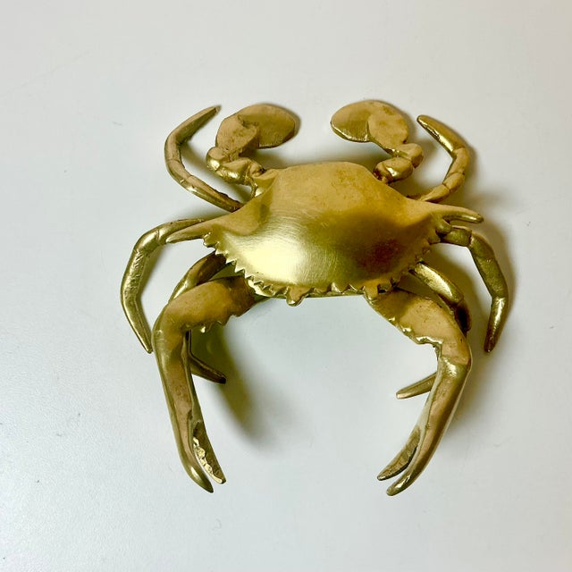 A wonderful brass crab box or ashtray from the 1960s. The brass is high quality, thick and heavy and in wonderful...