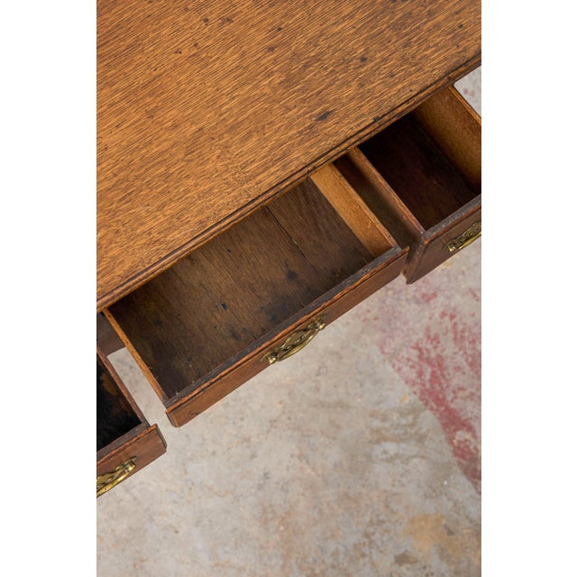 18th Century Georgian Period Oak Lowboy For Sale - Image 10 of 15