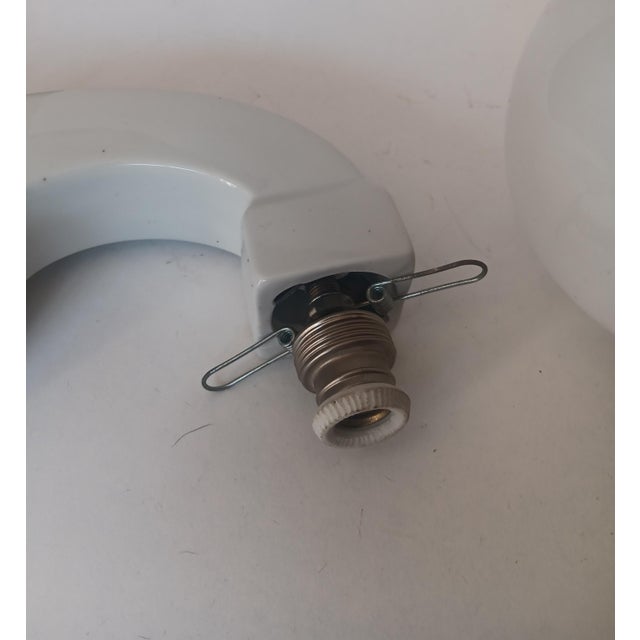 Art Deco Porcelain Bathroom Wall Light, 1930s For Sale - Image 4 of 7