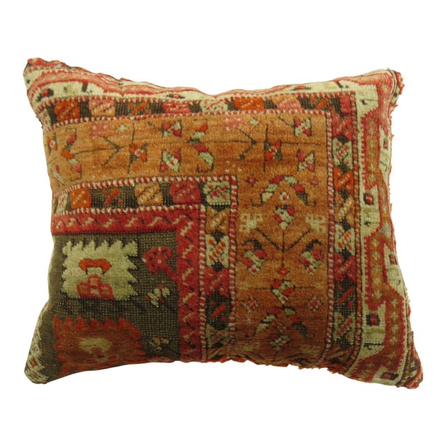 Mid 20th Century Angora Oushak Rug Pillow For Sale