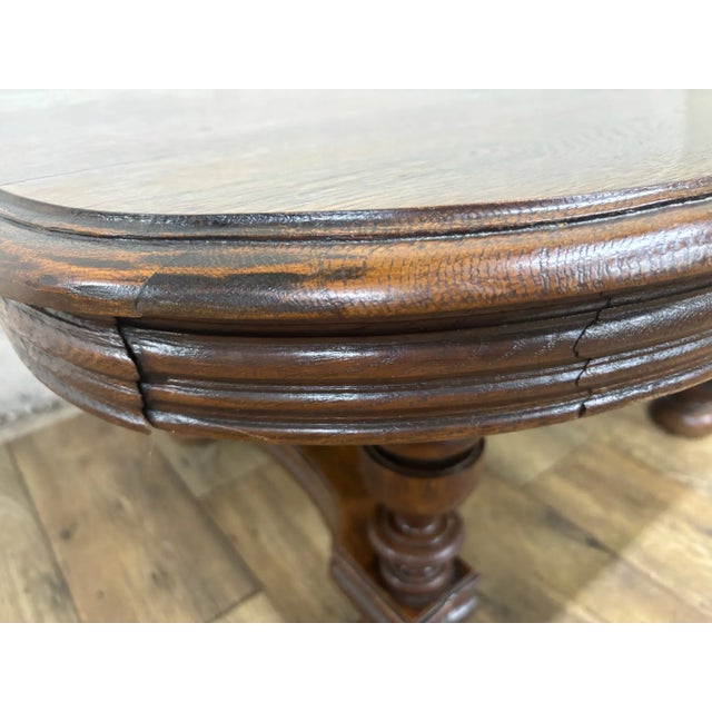 Wood Antique French Henry II Renaissance Walnut Center Coffee Cocktail Table For Sale - Image 7 of 15