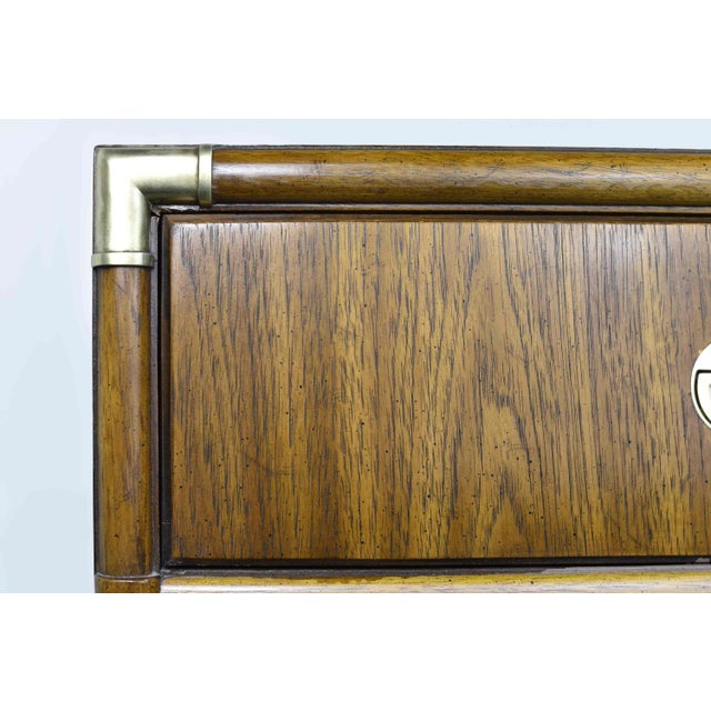 1970s Campaign Style 9 Drawer Dresser Accolade Collection by Drexel Furniture For Sale - Image 11 of 16