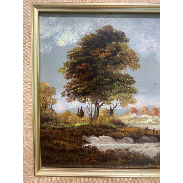 Mid 20th Century Pair of Italian Landscape Paintings on Copper by L. Bini For Sale - Image 5 of 12