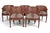 French Louis XVI Carved Oak & Cane Barrel-Back Armchairs With Leopard Upholstery-Set of 6 For Sale - Image 3 of 13