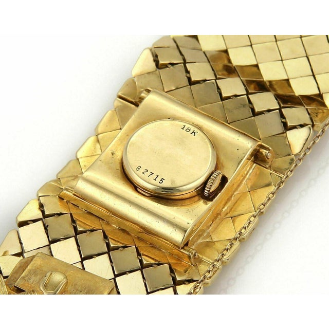Contemporary Hidden Cove 18k Yellow Gold Watch Bracelet 106gr For Sale - Image 3 of 5