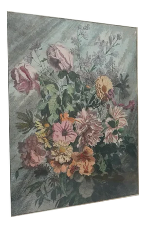 Ludwig Bartning, Still Life with Summer Flowers, 1895, Copper Engraving