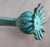 Italian Verdigris Italian Carnevale Brass Bud Vase With Real Feel Tulip For Sale - Image 3 of 5