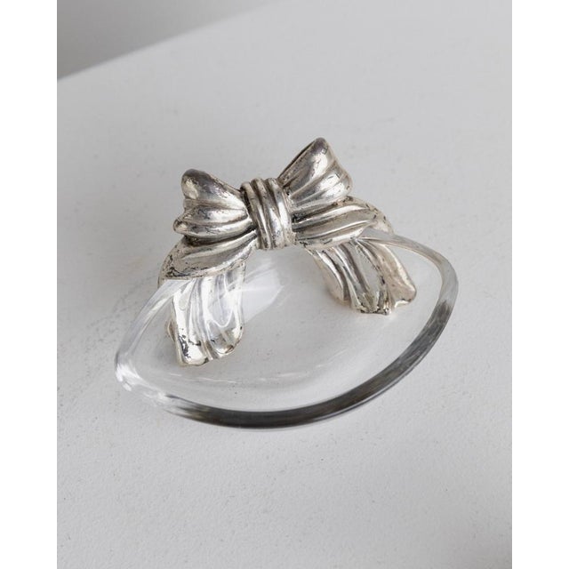 Silver Vintage Bottle Accessories Silver-Plated Bows, Set of 2 For Sale - Image 8 of 11