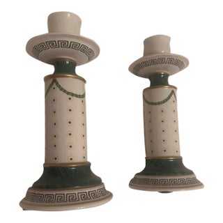 Giulia Mangani Style Porcelain Candlestick For Sale