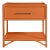 Olympia One-Drawer Nightstand in Citrus Orange For Sale