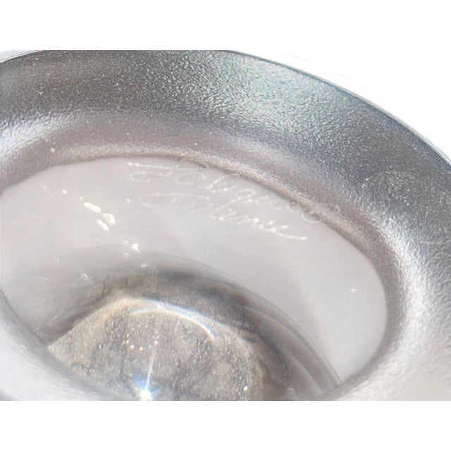 Set of Four Lalique Frosted Crystal Pieces Rosine Vase & Sparrows. Late 20th C. For Sale - Image 9 of 10