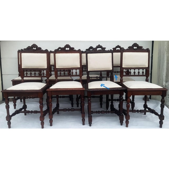 Neo-Renaissance Oak Chairs, 1900s, Set of 8 For Sale - Image 10 of 18