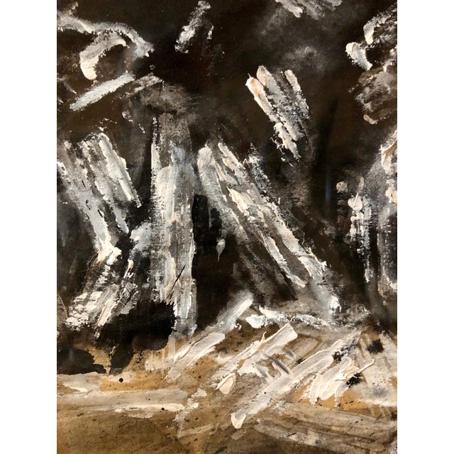 Konstantin Kakanias, Contemporary Gouache Painting Earthquake II, Greek Ruins, Monuments of Greece, c.1992 For Sale In Miami - Image 6 of 7