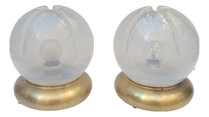 Italian Murano Glass Table Lamps, 1970s, Set of 2