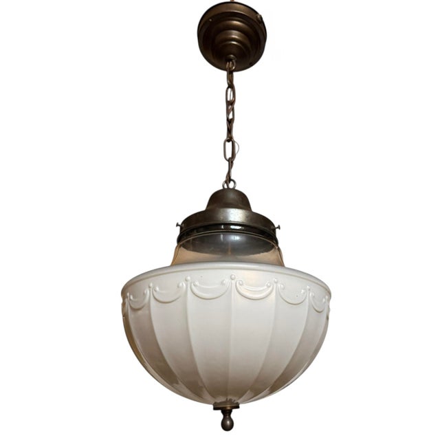 This light has so much character. Lots of period detail like an original pull switch and brass hardware with original...