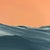 Abstract "Heat Waves" Abstract Art in Antique Frame, Original Seascape Painting by JTS For Sale - Image 3 of 12