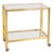 Vintage 20th Century French Gilt Brass Drinks Trolley attributed to Maison Jansen, 1970s For Sale