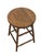 Antique Country Round Wooden Stool With Turned Legs and Stretchers For Sale - Image 4 of 18