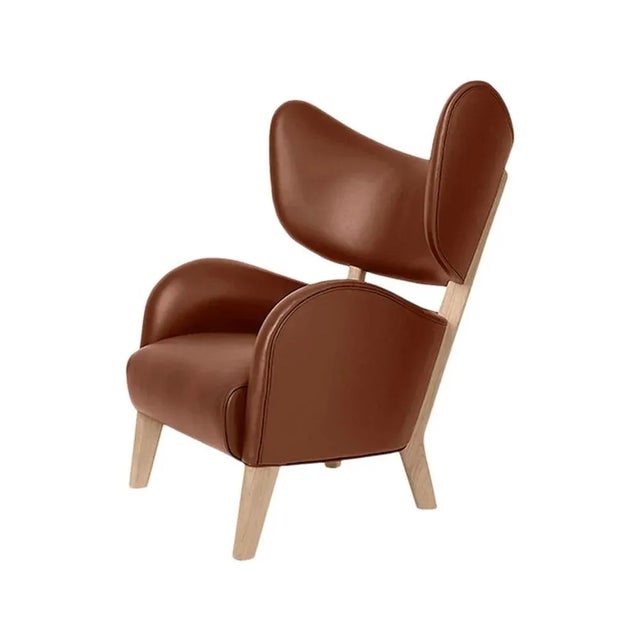 Brown leather natural oak my own chair lounge chair by Lassen. Dimensions: W 88 x D 83 x H 102 cm. Materials: Leather....