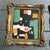 Set of two contemporary abstract paintings by Stephen Heigh. Each measure approximately 6.5x7.25. Check out my shop Robins...
