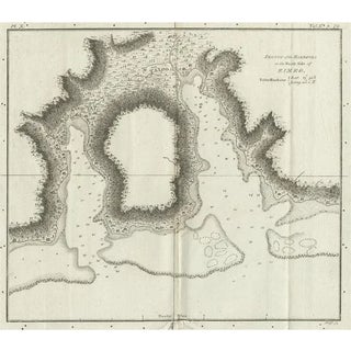 Antique Plan of the Harbour of Taloo by Cook, 1781 For Sale