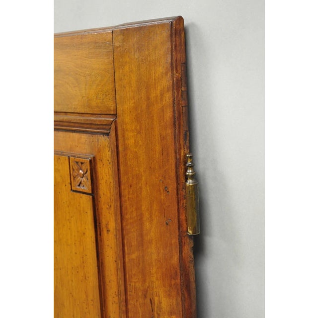 Antique French Country Louis XV Style Carved Walnut Cabinet Doors - A Pair For Sale - Image 10 of 17