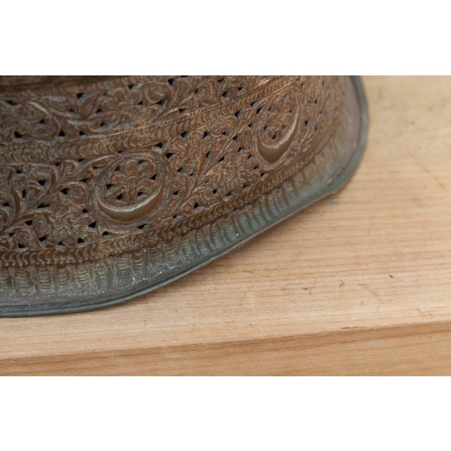 Copper Large 14" Antique Indian Pierced Copper Box For Sale - Image 8 of 10