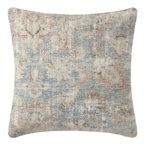 Amber Lewis x Loloi Pacifica Sky / Natural 22" x 22" Cover with Poly Pillow
