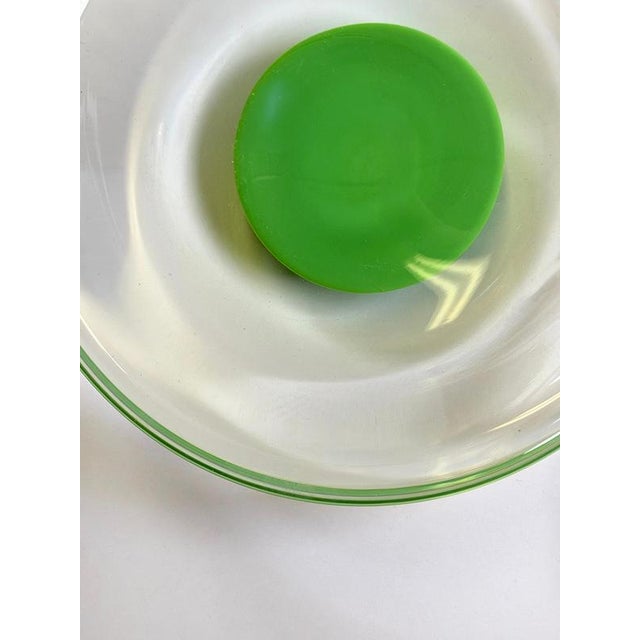 Modernist Green Sommerso Murano Glass Bowl, Italy, 1970s For Sale - Image 6 of 10