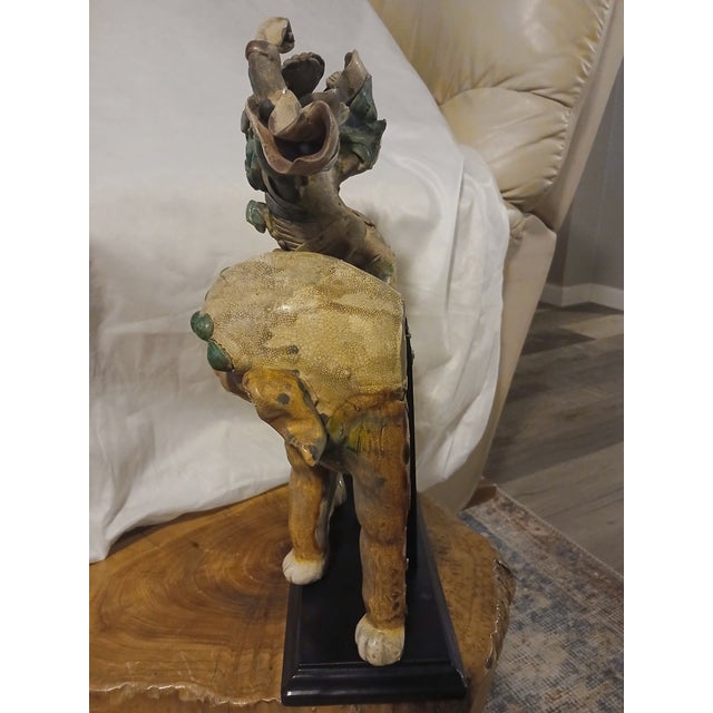 Late 19th Century Antique Chinese Polychrome Glazed Ceramic or Terracotta Roof Tile Figure For Sale - Image 5 of 10