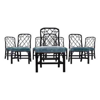 Set of Eight Chinese Chippendale Dining Chairs by Hickory Chair For Sale