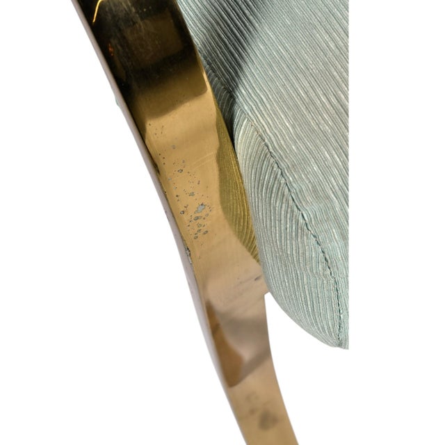 Carson’s Art Deco Whale Tale Seafoam Green and Gold Dining Chairs ...