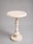 Ivory Handcrafted Travertine Pedestal Side Table, 15" Round X 24"h | Stone Drink & Accent Table For Sale - Image 8 of 9