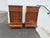 Pair of Antique French Cupboard Side Tables/ Nighstands With Marble Tops One drawer over cabinet door, shelved interior,...