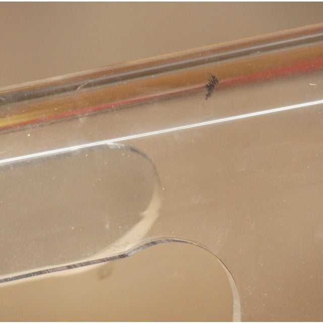 Vintage Magazine Rack in Acrylic Glass, 1980s For Sale - Image 10 of 11