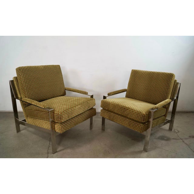 Mid-Century Modern Mid-Century Modern Milo Baughman Style Lounge Chairs - A Pair For Sale - Image 3 of 12