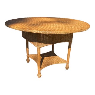 Mainly Baskets Wicker Dining Table For Sale