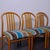 Modern Vintage Wooden and Fabric Chairs, 1970s, Set of 4 For Sale - Image 3 of 17