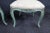 French Style Paint Decorated Carved Side Chairs - a Pair For Sale - Image 9 of 10