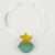 Contemporary Kaso Rigid Lucite Choker Necklace Green Yellow Shell and Starfish For Sale - Image 3 of 9