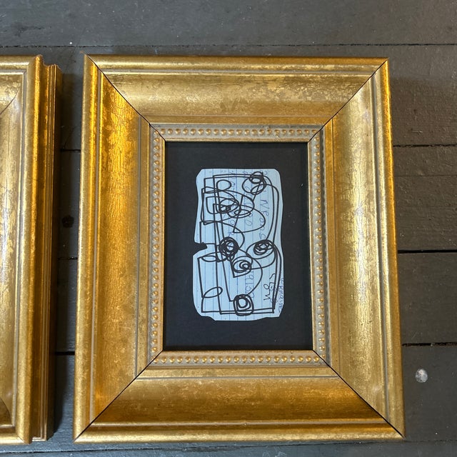 Abstract Two Contemporary Original Abstract Marker Drawings by Wayne Cunningham - Set of Two For Sale - Image 3 of 5