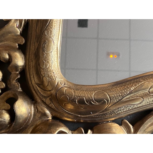 Early 20th French Empire Period Carved Gilt Wood Mirror For Sale - Image 4 of 18
