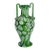 Antique Millefiori Vase Green With Handles, Fratelli Toso Murano Ca. 1920s For Sale