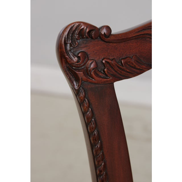Brown Set of 8 Maitland Smith Chippendale Mahogany Dining Room Chairs For Sale - Image 8 of 18