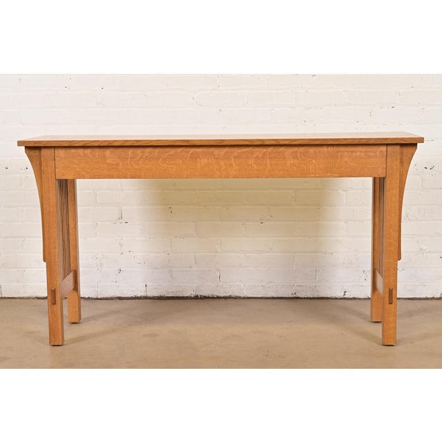 Stickley Mission Oak Arts & Crafts Buffet Server or Console Table For Sale - Image 12 of 13